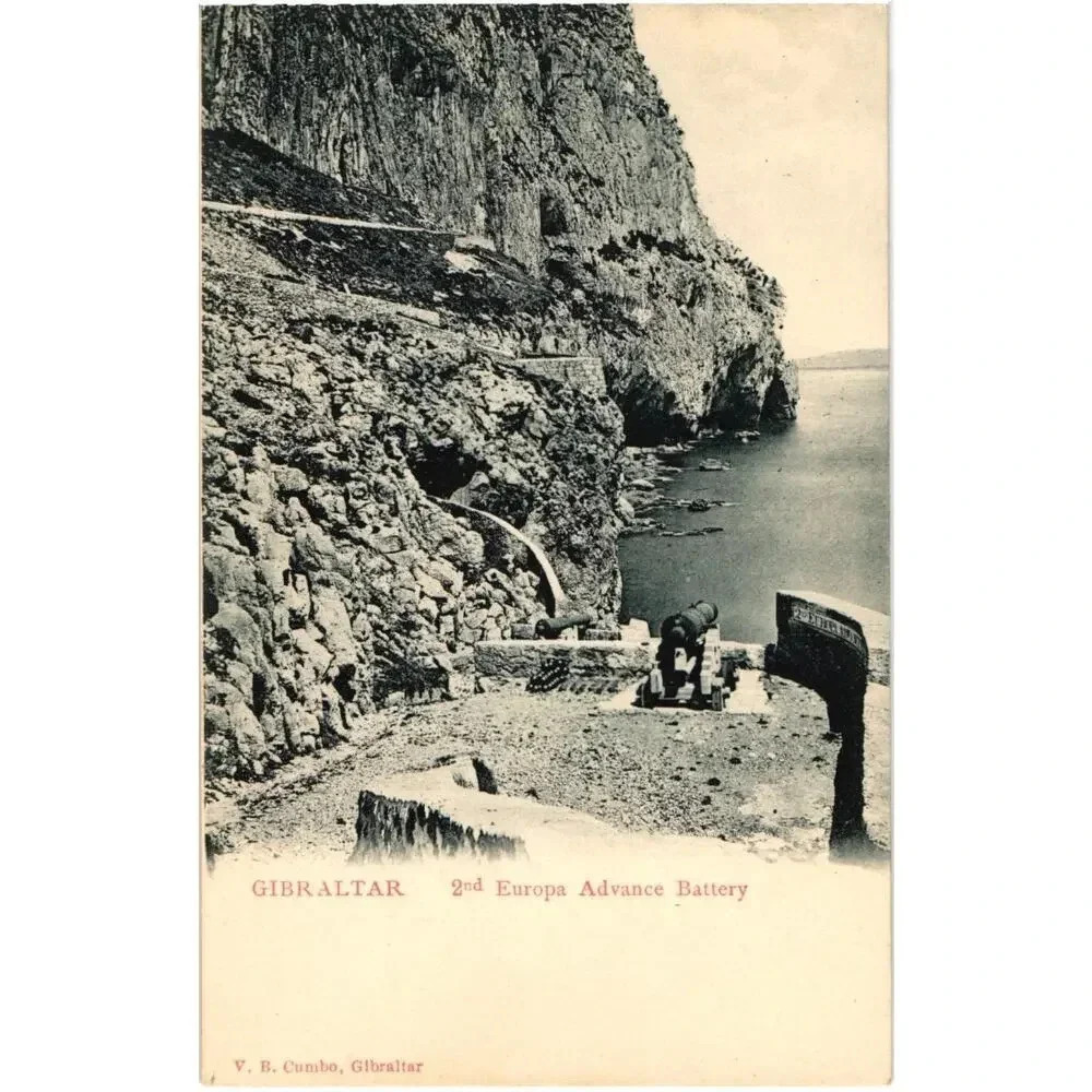 Gibraltar 2nd Europa Advance Battery V.B. Cumbo Gibraltar Postcard